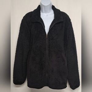 Uniqlo Black Fleece Zip Up Jacket Sweater Long Sleeve Pockets
